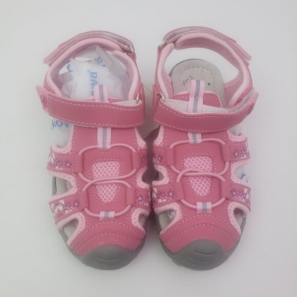 NEW Apakowa Toddler Girls Size EU 24 US 8 Pink Closed Toe Fisherman Sandals - Picture 5 of 9